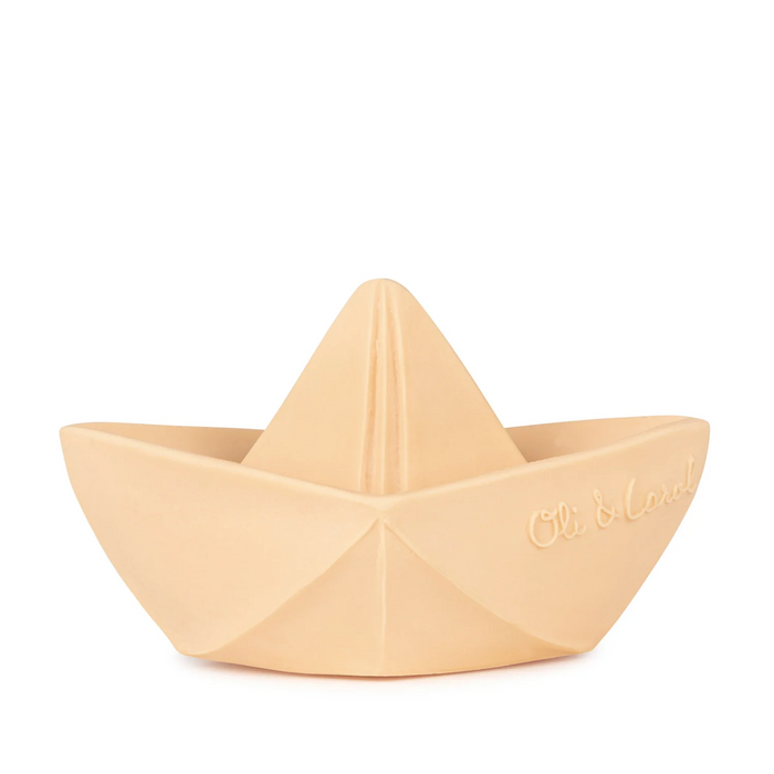 Oli & Carol Origami Boat Baby Bath Toy - Nude
