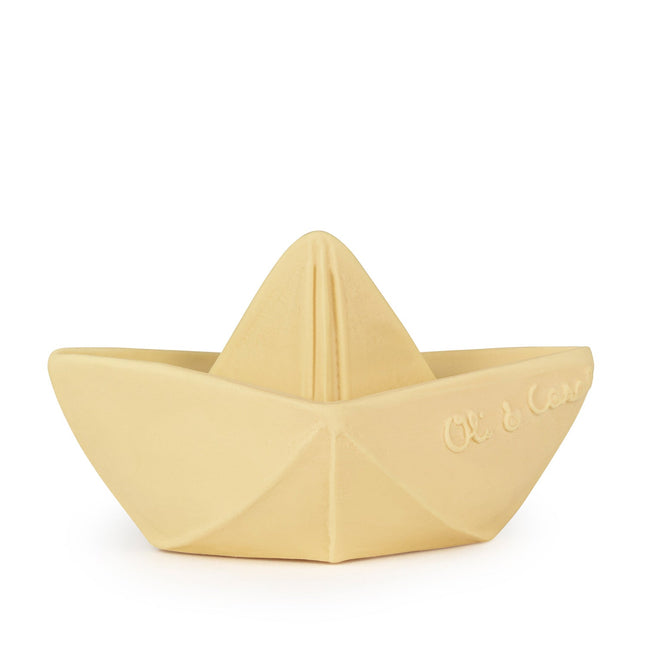 Oli & Carol Origami Boat Baby Bath Toy - Vanilla-Oli & Carol-Hello Charlie