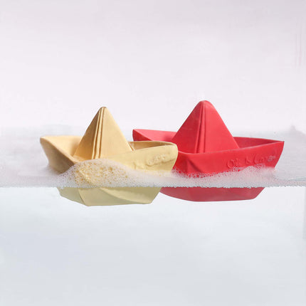 Oli & Carol Origami Boat Baby Bath Toy - Vanilla-Oli & Carol-Hello Charlie