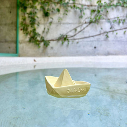 Oli & Carol Origami Boat Baby Bath Toy - Vanilla-Oli & Carol-Hello Charlie