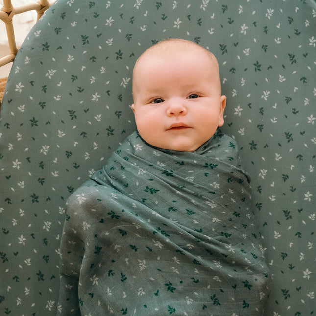 Fox & Fallow Organic Muslin Wrap - Pine Fox & Fallow