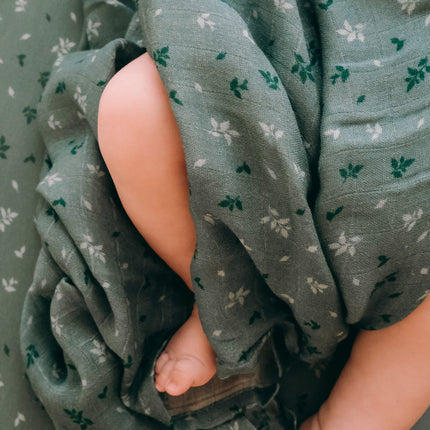 Fox & Fallow Organic Muslin Wrap - Pine Fox & Fallow