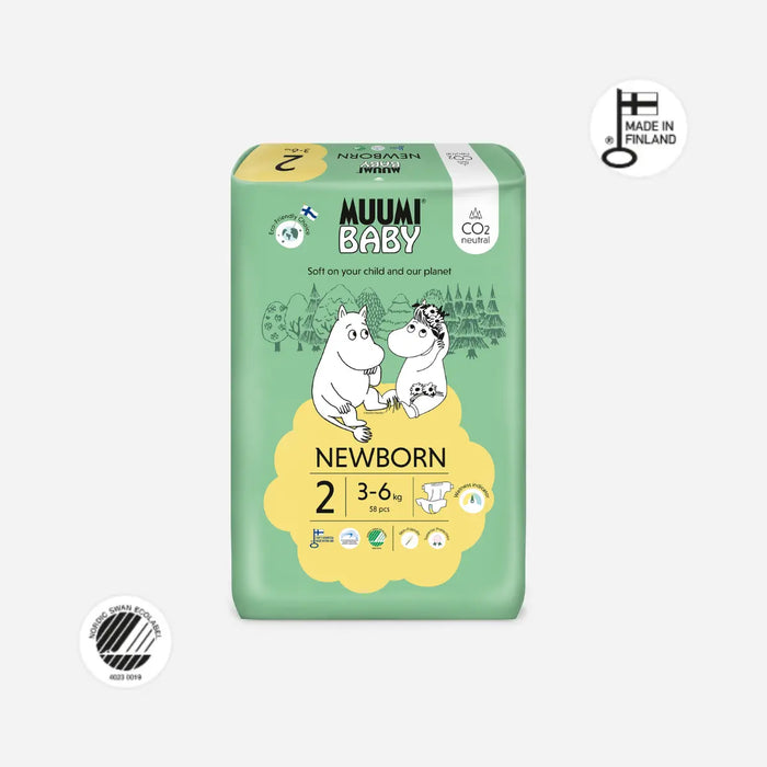 Muumi Eco Nappies Mini Size 2 (3-6kgs)  - Pack Muumi