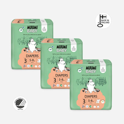 Muumi Eco Nappies Midi Size 3 (5-8kgs) - Bulk Muumi