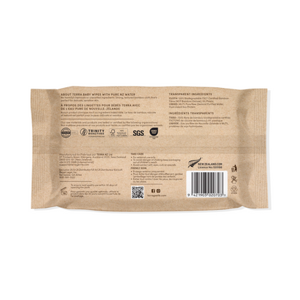 TERRA NZ Premium Bamboo Baby Wipes – Pure Water-Terra-1 Pack-Hello Charlie