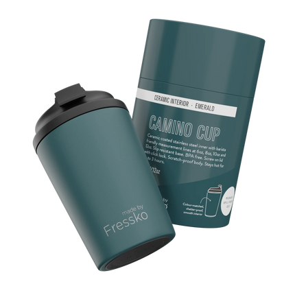 Fressko Camino Ceramic Reusable Coffee Cup – 12oz/340ml made by Freesko