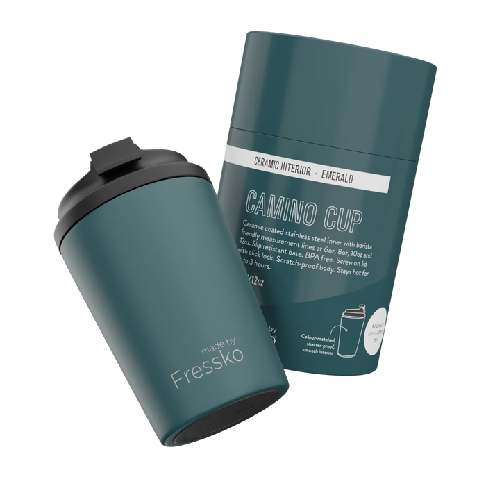 Fressko Camino Ceramic Reusable Coffee Cup – 12oz/340ml made by Freesko