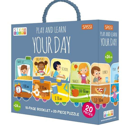 Sassi Junior Kids Puzzle & Book - My First Your Day-Hello-Charlie