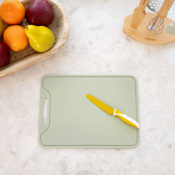 KiddiKutter Silicone Cutting Board - Sage-KiddiKutter-Hello Charlie