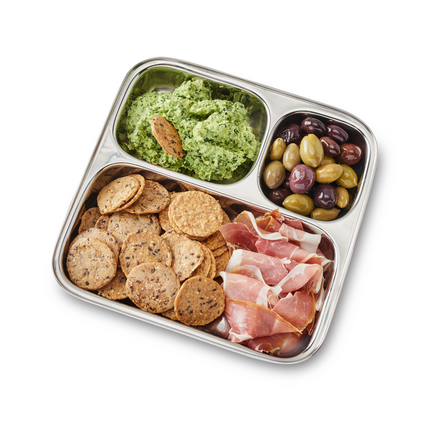 DALCINI™ Stainless Large 3-Section Divided Tray