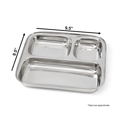 DALCINI™ Stainless Large 3-Section Divided Tray