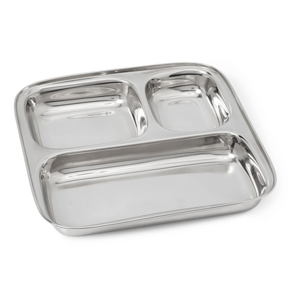 DALCINI™ Stainless Large 3-Section Divided Tray