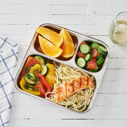 DALCINI™ Stainless Large 3-Section Divided Tray