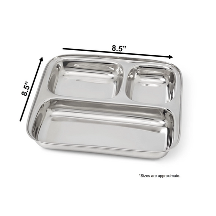 DALCINI™ Stainless Small 3-Section Kid-Friendly Divided Tray