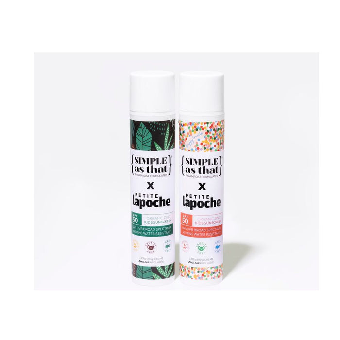 Simple As That x Petite Lapoche Kids Natural Sunscreen SPF50  - Jungle - Hello Charlie 