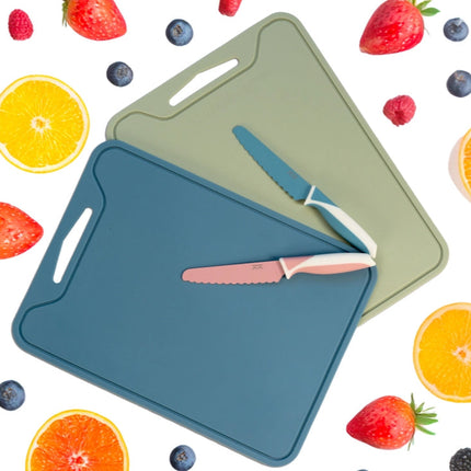 KiddiKutter Silicone Cutting Board - Sky Blue-KiddiKutter-Hello Charlie