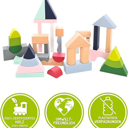 Everearth Stylish Building Blocks 37pc