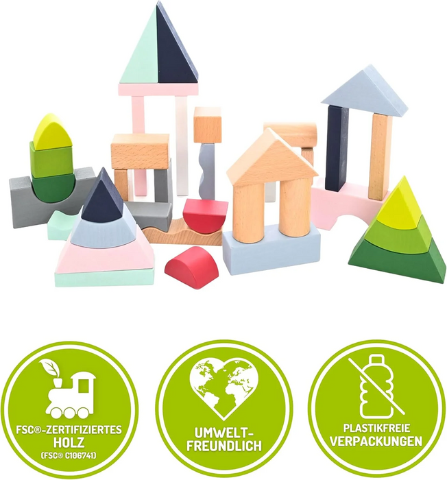 Everearth Stylish Building Blocks 37pc