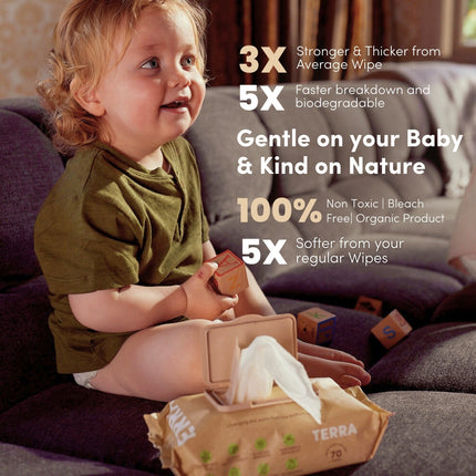 TERRA NZ Premium Bamboo Baby Wipes – Kiwifruit Extract-Terra-1 Pack-Hello Charlie