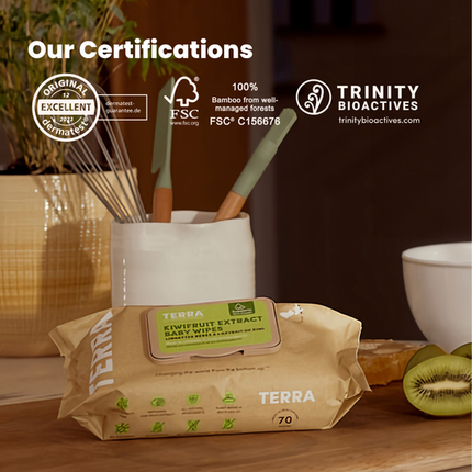 TERRA NZ Premium Bamboo Baby Wipes – Kiwifruit Extract-Terra-1 Pack-Hello Charlie