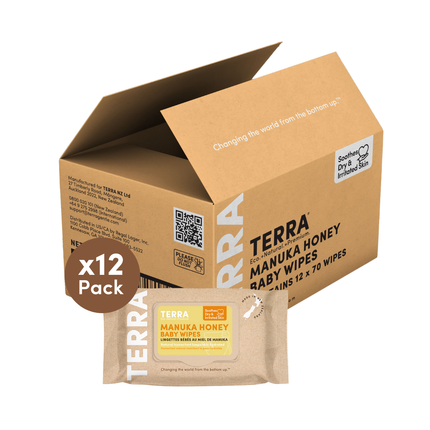 TERRA NZ Premium Bamboo Baby Wipes – Manuka Honey-Terra-Bulk Pack (12*70s)-Hello Charlie