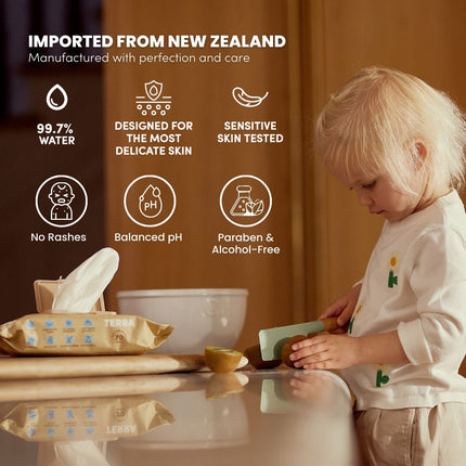 TERRA NZ Premium Bamboo Baby Wipes – Kiwifruit Extract-Terra-1 Pack-Hello Charlie