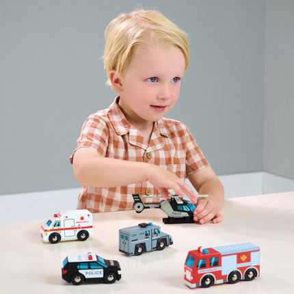 Tender Leaf Toys Emergency Vehicles