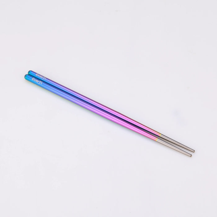 Aura Non-coating Titanium Chopsticks Rainbow Flame EverTi