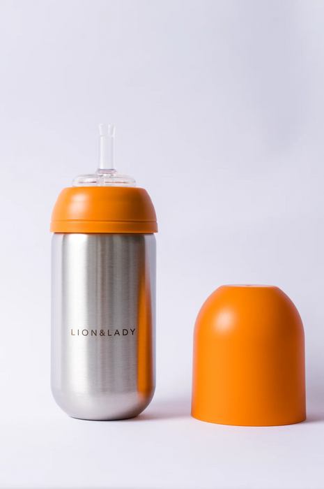 Lion & Lady Toddler Stainless Steel Straw Cup 350ml