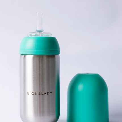Lion & Lady Toddler Stainless Steel Straw Bottle 350ml