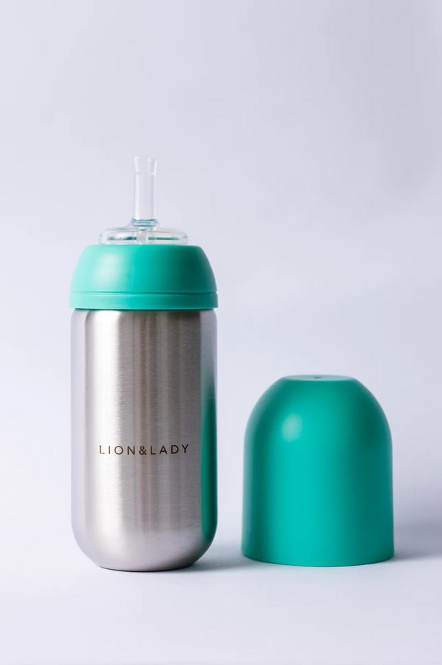 Lion & Lady Toddler Stainless Steel Straw Bottle 350ml