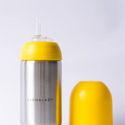 Lion & Lady Toddler Stainless Steel Straw Bottle 350ml