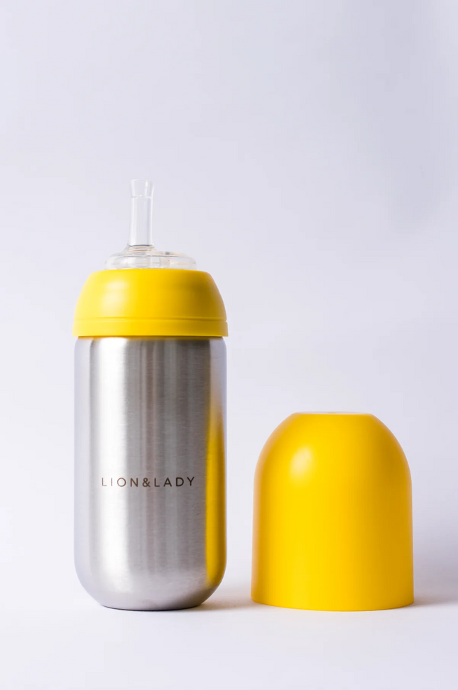 Lion & Lady Toddler Stainless Steel Straw Bottle 350ml