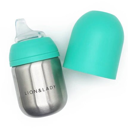 Lion & Lady Stainless Steel Sippy Cup 210ml - Mint-Lion & Lady-Hello Charlie