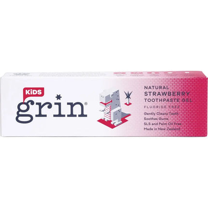 Grin Kids Natural Toothpaste Strawberry 70g-Grin-Hello Charlie