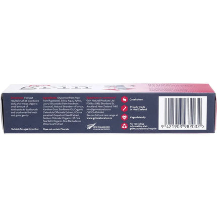 Grin Kids Natural Toothpaste Strawberry 70g-Grin-Hello Charlie