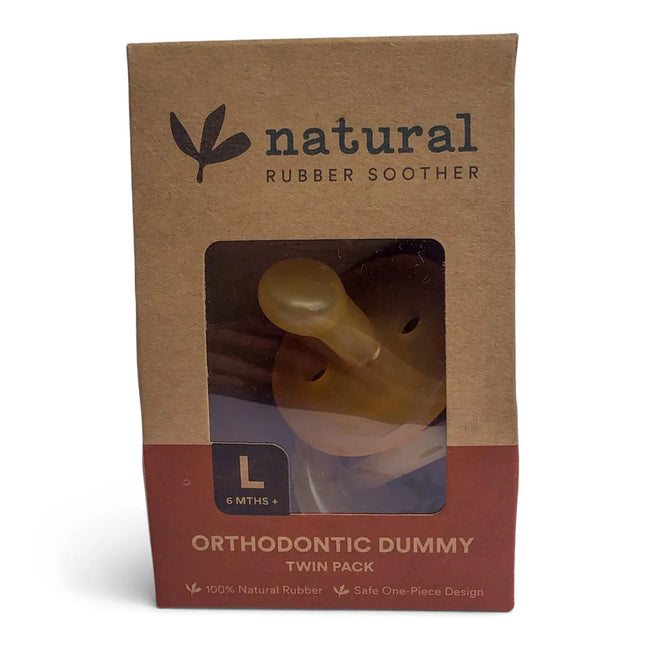 Natural Rubber Soothers - Orthodontic Twin Pack Natural Rubber Soothers
