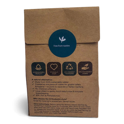 Natural Rubber Soothers - Orthodontic Twin Pack Natural Rubber Soothers
