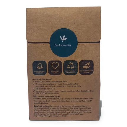 Natural Rubber Soothers - Round Twin Pack Natural Rubber Soothers