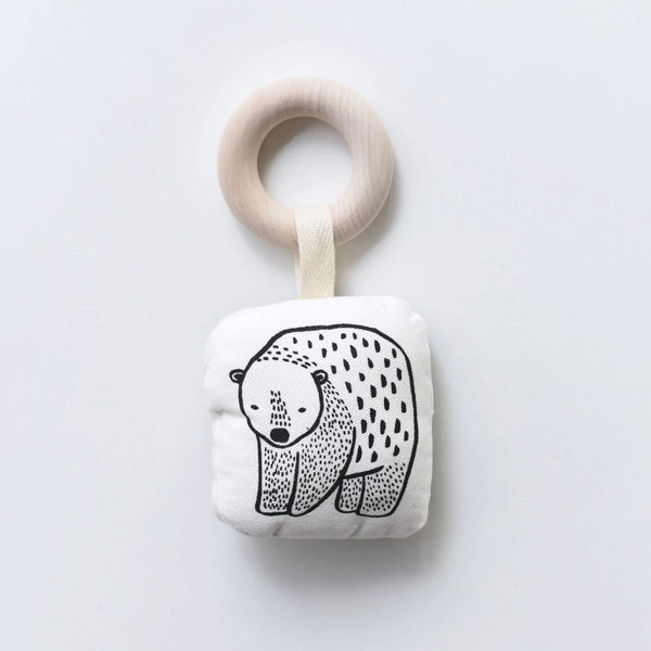 Wee Gallery Bear Teether with Wooden Ring