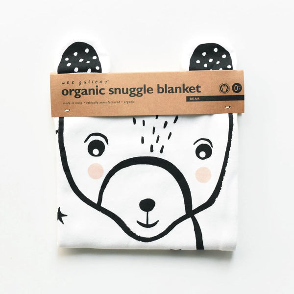 Wee Gallery Organic Snuggle Blanket - Bear - Hello Charlie 