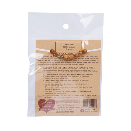 Amber Love Baltic Amber Teething Bracelet/Anklet - Cosmic Love-Amber Love-Hello Charlie