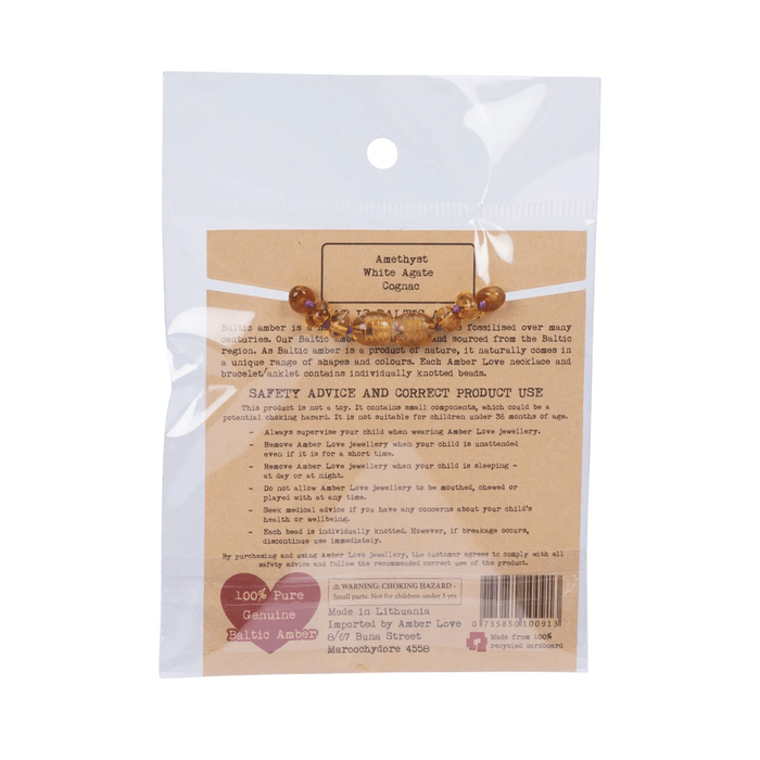 Amber Love Baltic Amber Teething Bracelet/Anklet - Cosmic Love - Hello Charlie