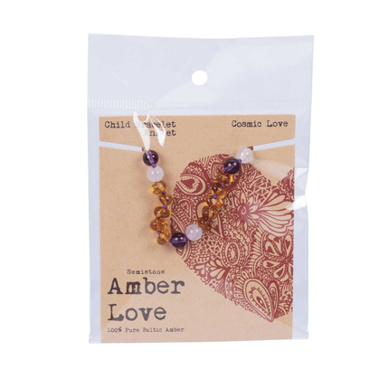 Amber Love Baltic Amber Teething Bracelet/Anklet - Cosmic Love-Amber Love-Hello Charlie