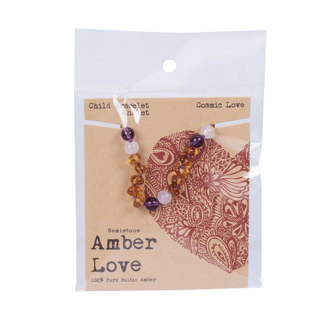 Amber Love Baltic Amber Teething Bracelet/Anklet - Cosmic Love-Amber Love-Hello Charlie