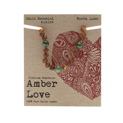 Amber Love Baltic Amber Teething Bracelet/Anklet - Earth Love-Amber Love-Hello Charlie