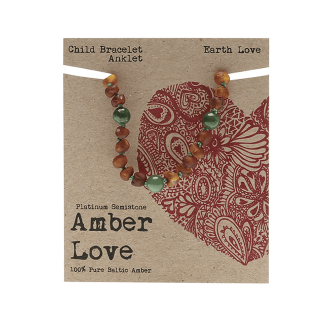Amber Love Baltic Amber Teething Bracelet/Anklet - Earth Love-Amber Love-Hello Charlie