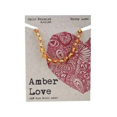 Amber Love Baltic Amber Teething Bracelet/Anklet - Honey Love-Amber Love-Hello Charlie