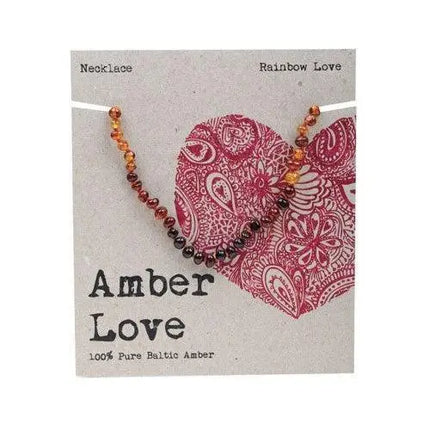 Amber Love Baltic Amber Teething Necklace - Rainbow Love-Amber Love-Hello Charlie