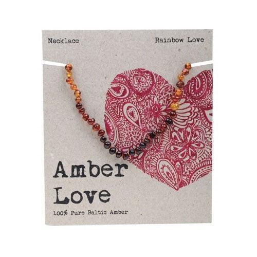 Amber Love Baltic Amber Teething Necklace - Rainbow Love - Hello Charlie